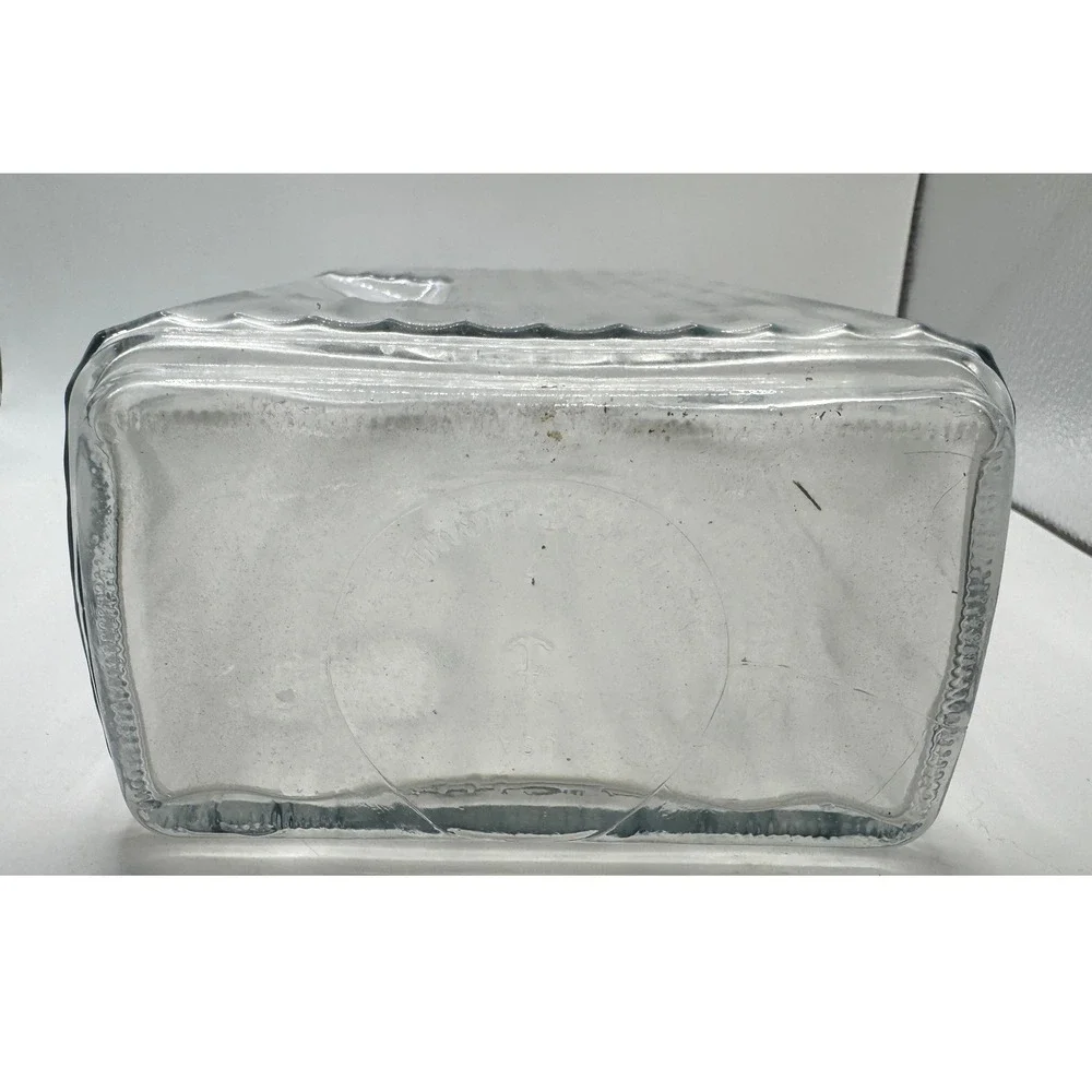 Anchor Hocking Vintage Ribbed‎ Clear Glass Refrigerator Juice Carafe Pitcher USA